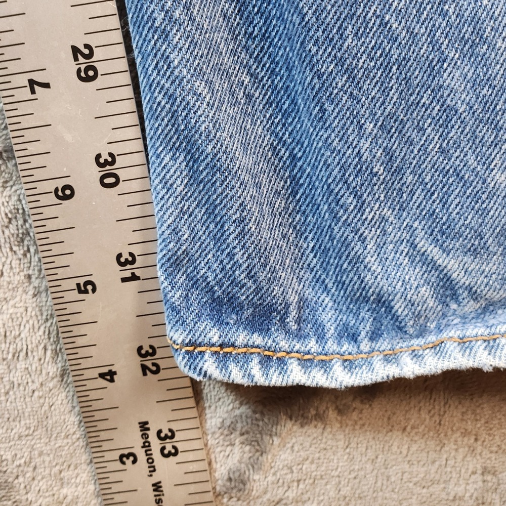 Levis 501 Jeans Mens 44x34 Blue Button Fly Original Straight Denim - Picture 8 of 11